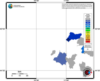 Mappa EMS - territori comuni