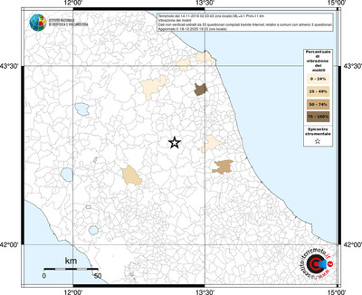 Mappa territorio comunale con almeno 3 questionari