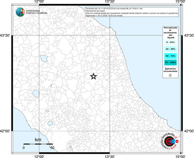 Mappa territorio comunale con almeno 3 questionari
