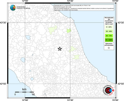 Mappa territorio comunale con almeno 3 questionari