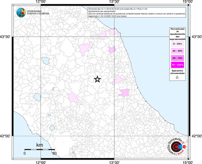 Mappa territorio comunale con almeno 3 questionari