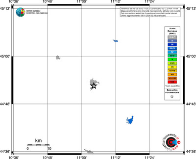 Mappa EMS - territori località