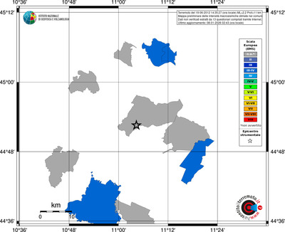 Mappa EMS - territori comuni