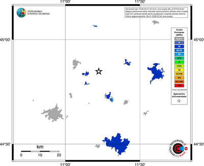 Mappa EMS - territori località