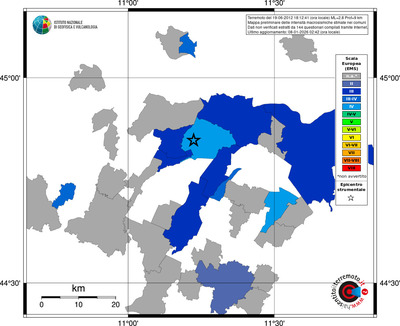Mappa EMS - territori comuni