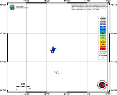 Mappa EMS - territori località