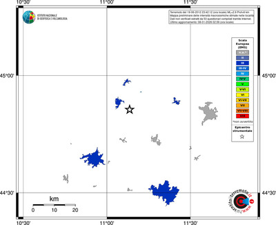Mappa EMS - territori località