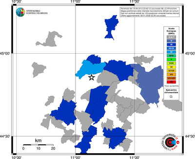 Mappa EMS - territori comuni
