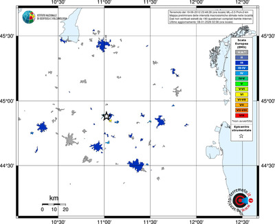 Mappa EMS - territori località
