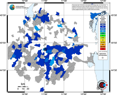 Mappa EMS - territori comuni