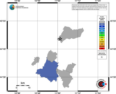 Mappa EMS - territori comuni