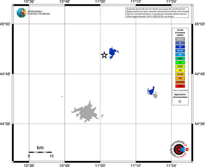 Mappa EMS - territori località