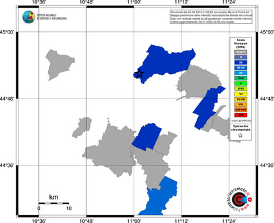 Mappa EMS - territori comuni