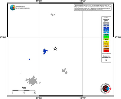 Mappa EMS - territori località