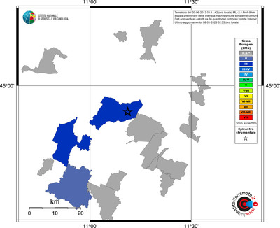 Mappa EMS - territori comuni