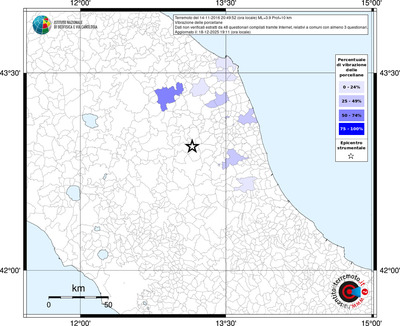 Mappa territorio comunale con almeno 3 questionari