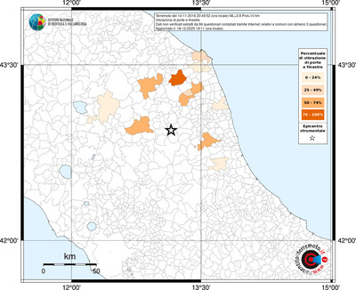 Mappa territorio comunale con almeno 3 questionari