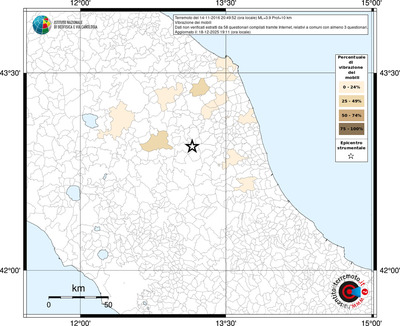 Mappa territorio comunale con almeno 3 questionari