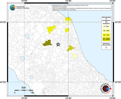 Mappa territorio comunale con almeno 3 questionari