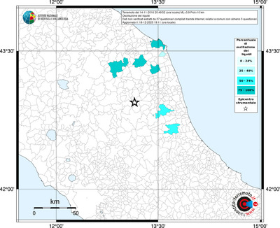 Mappa territorio comunale con almeno 3 questionari