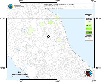 Mappa territorio comunale con almeno 3 questionari