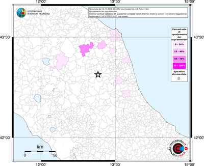 Mappa territorio comunale con almeno 3 questionari