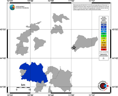 Mappa EMS - territori comuni