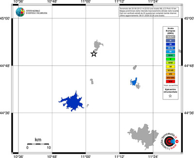 Mappa EMS - territori località
