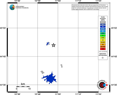 Mappa EMS - territori località