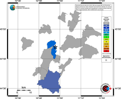 Mappa MCS - territori comuni