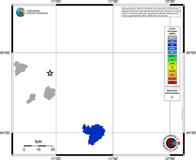 Mappa EMS - territori comuni