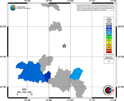 Mappa EMS - territori comuni