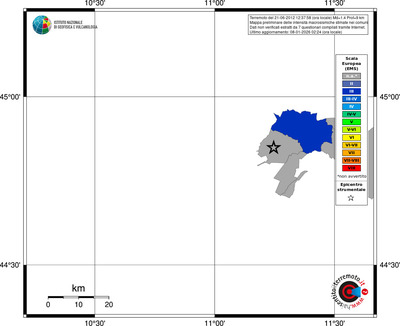 Mappa EMS - territori comuni