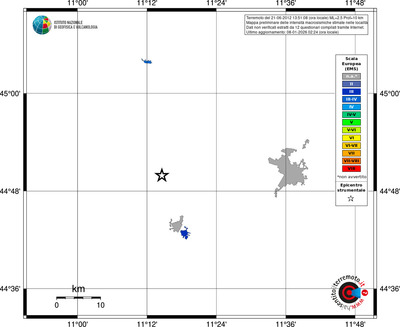 Mappa EMS - territori località