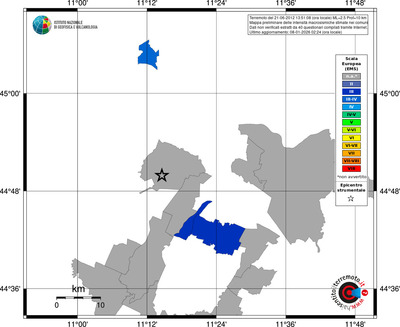 Mappa EMS - territori comuni