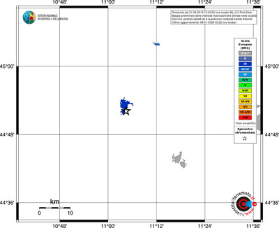 Mappa EMS - territori località
