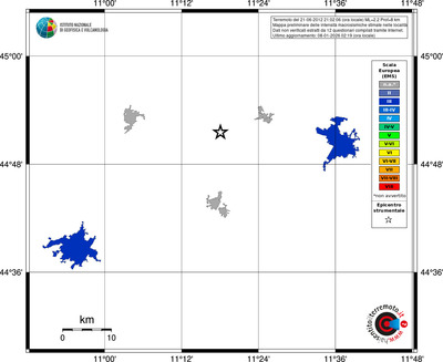 Mappa EMS - territori località