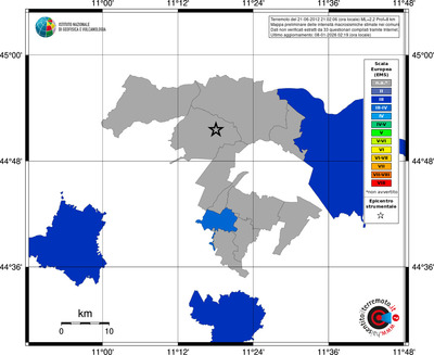 Mappa EMS - territori comuni