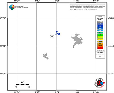 Mappa EMS - territori località