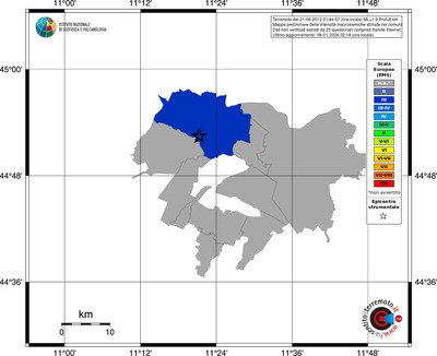 Mappa EMS - territori comuni