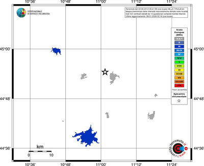 Mappa EMS - territori località