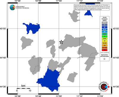 Mappa EMS - territori comuni