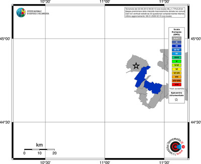 Mappa EMS - territori comuni