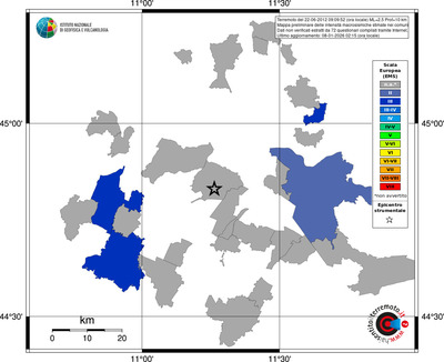 Mappa EMS - territori comuni