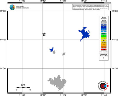 Mappa EMS - territori località