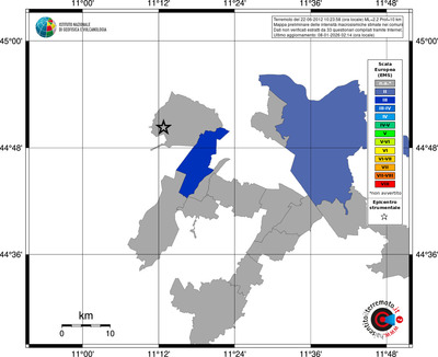 Mappa EMS - territori comuni