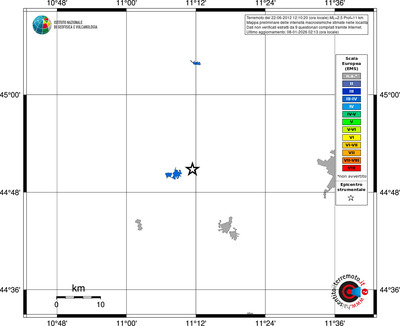 Mappa EMS - territori località