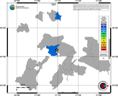 Mappa EMS - territori comuni